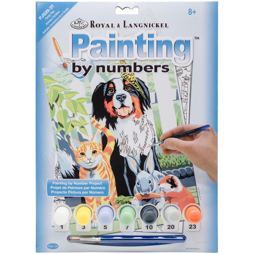 3 Pack - Royal & Langnickel(R) Small Paint By Number Kit 8.75"X11.75"-Family Pets - PJS-29 - 090672993786 3 Pack - Royal & Langnickel(R) Small Paint By Number Kit 8.75"X11.75"-Family Pets - PJS-29 - 090672993786