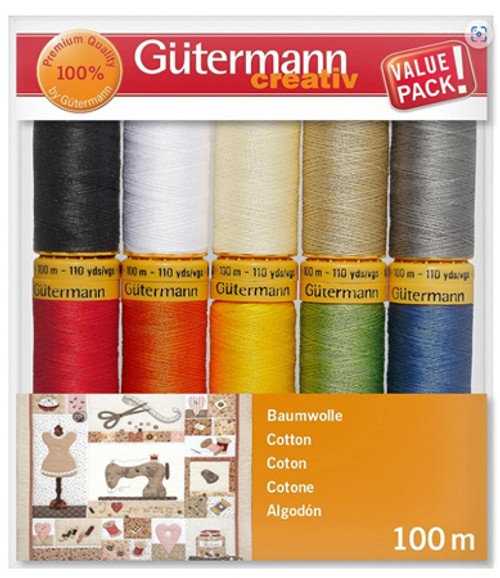 Gutermann Cotton 50 Thread Set - 10 Spools- - 734016-3 - 077780062474