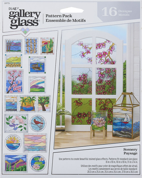 3 Pack - FolkArt Gallery Glass Pattern Set 3/Pkg-Scenery - 19773 - 028995197734