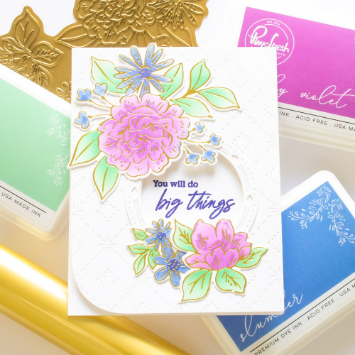 Pinkfresh Studio Hot Foil Plate-Dreamy Florals - PF181522 Pinkfresh Studio Hot Foil Plate-Dreamy Florals - PF181522