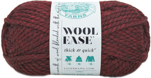 3 Pack Lion Brand Wool-Ease Thick & Quick Yarn-Claret 640-143 - 023032641430