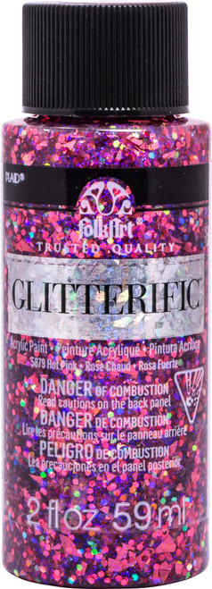 FolkArt Glitterific Glitter Paint 2oz-Hot Pink GL-5879 - 028995058790