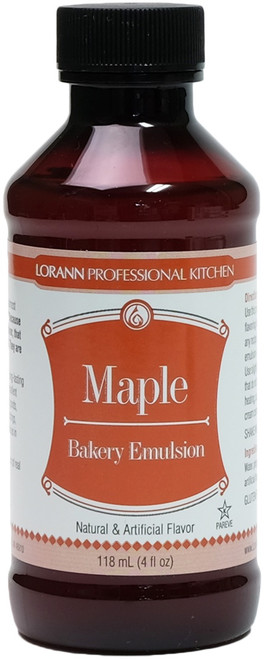 LorAnn Bakery Emulsions Natural & Artificial Flavor 4oz-Maple - 0806-0778 - 023535995801
