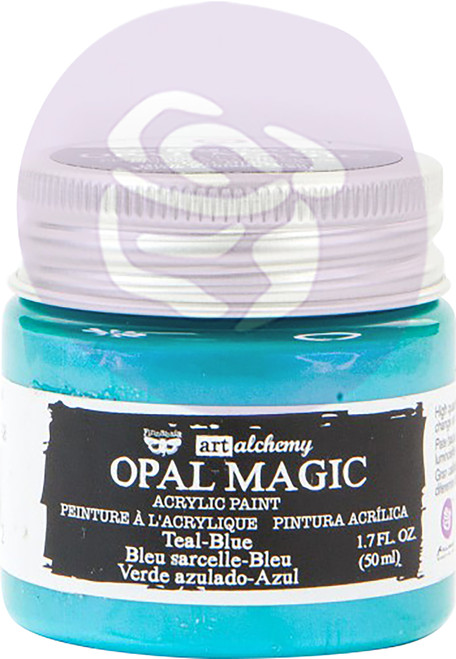 Finnabair Art Alchemy Opal Magic Acrylic Paint 1.7 Fl Oz-Teal/Blue - AAOM-66102 - 655350966102