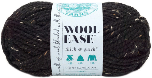 3 Pack Lion Brand Wool-Ease Thick & Quick Yarn-Obsidian 640-155 - 023032641553