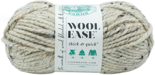 3 Pack Lion Brand Wool-Ease Thick & Quick Yarn-Grey Marble 640-154 - 023032641546