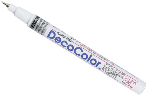 3 Pack Uchida DecoColor Extra Fine Oil-Based Opaque Paint Marker-White DCEFP-S-0 - 028617130019