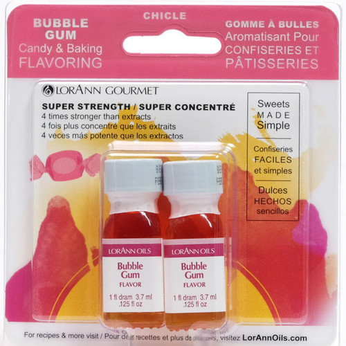 LorAnn Candy & Baking Flavoring .125oz 2/Pkg-Bubble Gum - FLAVORNF-0360 - 023535360043
