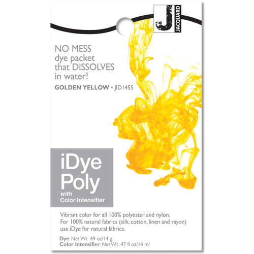 6 Pack - Jacquard iDye Poly Fabric Dye 14g-Golden Yellow - IPOLY-455 - 743772027652
