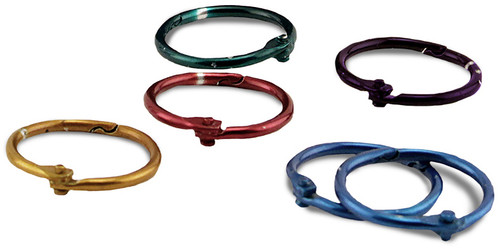 Hygloss Book Rings 50/Pkg-Assorted Metallic 1" - H61351