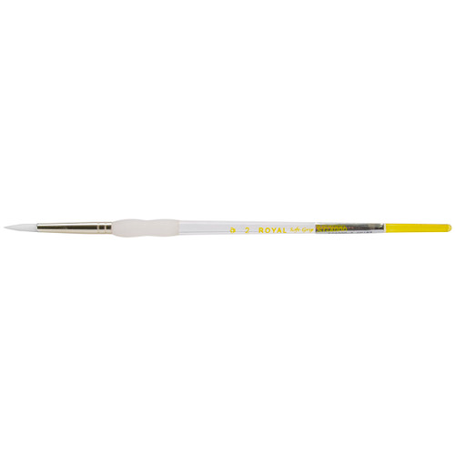 Royal & Langnickel(R) Soft-Grip White Taklon Round Brush-Size 2 - SG4000-2 - 090672026125