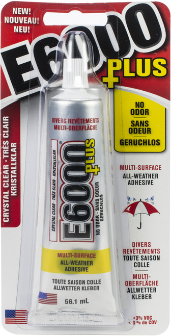 6 Pack E6000+Plus Multipurpose Adhesive EU Compliant-56.1ml Clear 10570120 - 076818006794