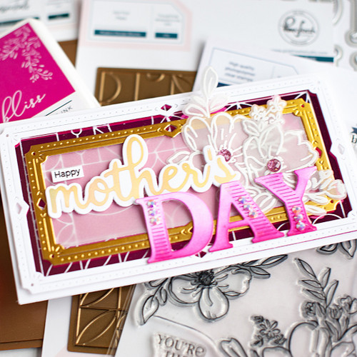 Pinkfresh Studio Hot Foil Plate-Phrase Builder: Happy PF181422