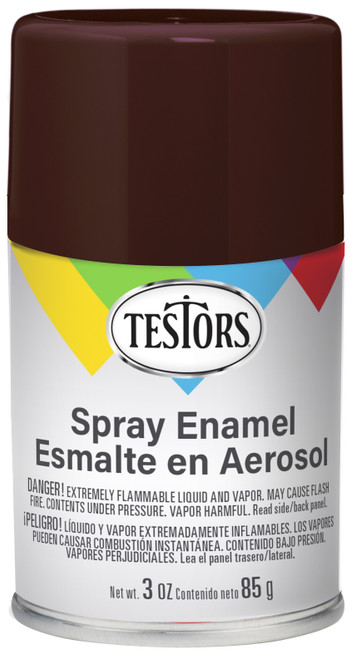 Testors All Purpose Spray Enamel 3oz-Gloss Brown TENAMEL-1240 - 075611124001