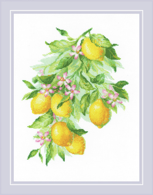 RIOLIS Counted Cross Stitch Kit 11.75"X15.75"-Bright Lemons (14 Count) - R2054 - 47790461816414779046181641