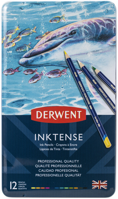 Derwent Inktense Pencils 12/Pkg-Assorted Colors 0700928 - 5028252187039