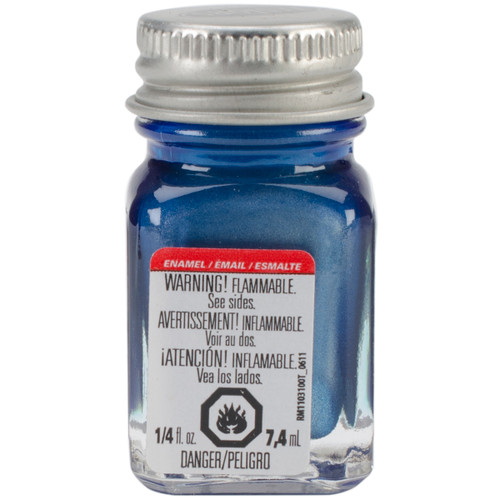 6 Pack - Testors Enamel Paint .25oz-Blue Metal Flake - 11TT-1539 - 075611153902