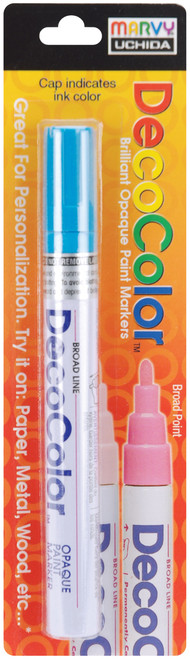 Uchida DecoColor Broad Glossy Oil-Based Paint Marker-Light Blue - 300C-10 - 028617031026
