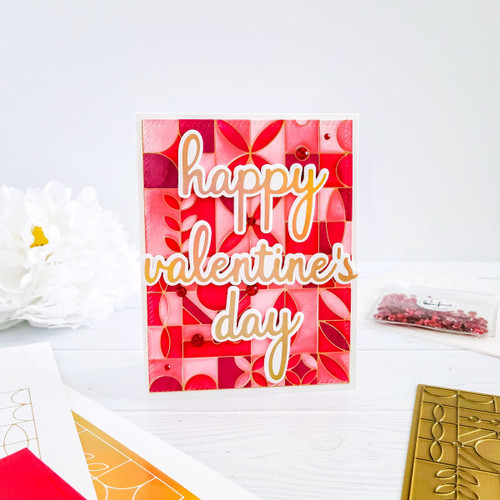 Pinkfresh Studio Stencils 4.25"X5.25" 5/Pkg-Modern Design Blocks Layering - PF181222
