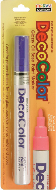 Uchida DecoColor Broad Glossy Oil-Based Paint Marker-Violet - 300C-8 - 028617030821