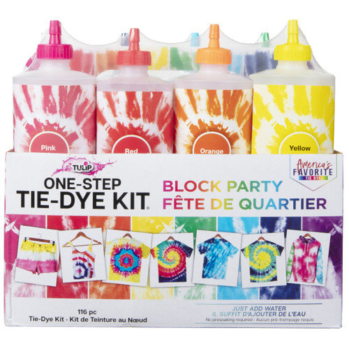 Tulip One-Step Tie-Dye 8 Color Block Party Kit- - 45081 - 017754450814