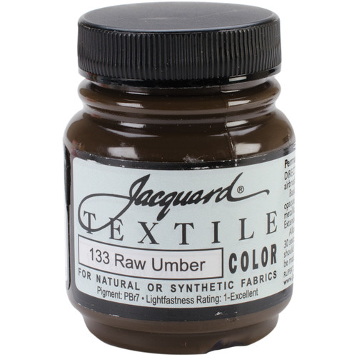 3 Pack - Jacquard Textile Color Fabric Paint 2.25oz-Raw Umber - TEXTILE-1133 - 743772027812