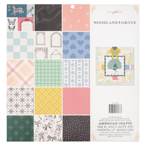 American Crafts Single-Sided Paper Pad 12"X12" 48/Pkg-Maggie Holmes Woodland Grove - MH021893