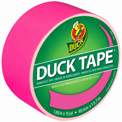6 Pack - Duck Bright Duck Tape 1.88"X15yd-Funky Flamingo - BRDT-5016 - 075353035092