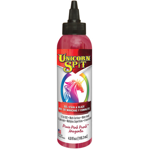 Unicorn Spit Wood Stain & Glaze 4oz-Pixie Punk Pink - 5770-001 - 076818004219