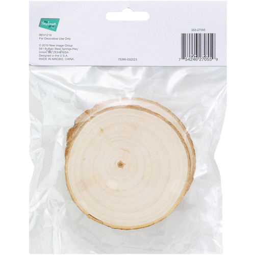 CousinDIY Rustic Wood Rounds 2/Pkg-Natural 4-5" - 20327055