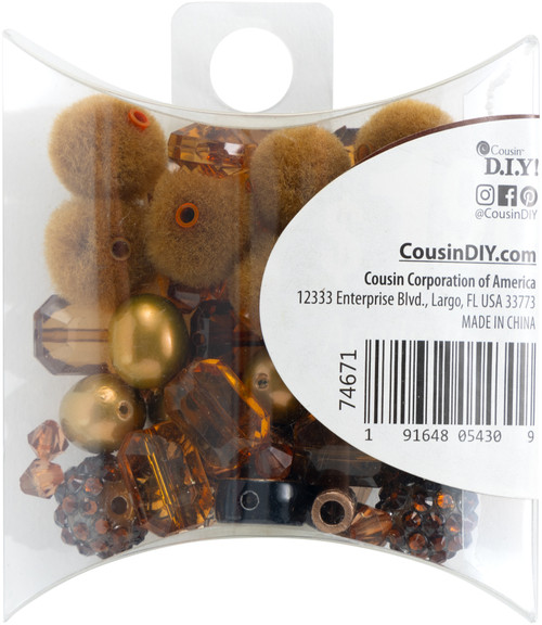 CousinDIY Fun Pack Bead Mix-Brown Mix - A50025R8-G18HB CousinDIY Fun Pack Bead Mix-Brown Mix - A50025R8-G18HB