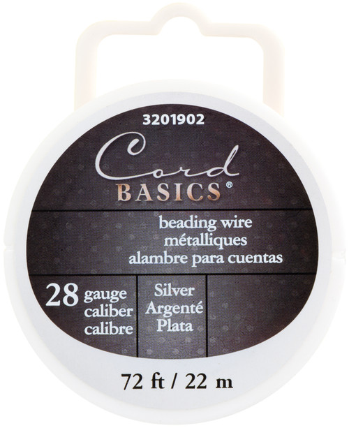 CousinDIY Beading Wire 28 Gauge 72'-Silver - A50025R0-G18HF - 016321591639