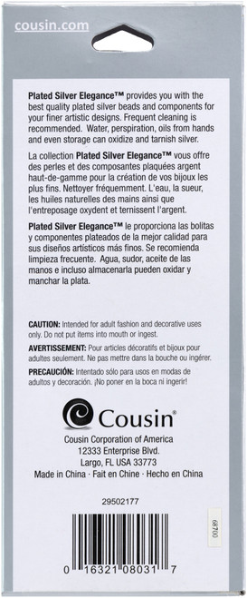 CousinDIY Plated Silver Elegance Metal Findings-Circle Link Necklace 18" 1/Pkg 295SLV-02177