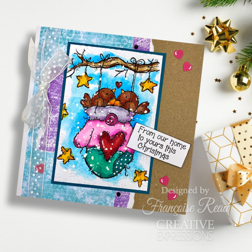 Woodware Clear Stamp 8"X2.6"-Singles Magical Christmas Greetings 5A00283G-1GB5C