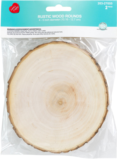 6 Pack - CousinDIY Rustic Wood Rounds 2/Pkg-Natural 4-5" - 20327055 - 754246270559