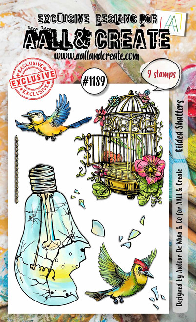 AALL And Create A6 Photopolymer Clear Stamp Set-Gilded Shatters - 5A0029FG-1GCRW - 5060979167116