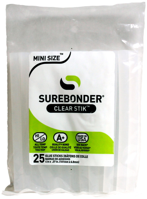 Surebonder All-Purpose Stik Mini Glue Sticks 25/Pkg-.28"X4" - DT-25 - 018239500253 Surebonder All-Purpose Stik Mini Glue Sticks 25/Pkg-.28"X4" - DT-25 - 018239500253