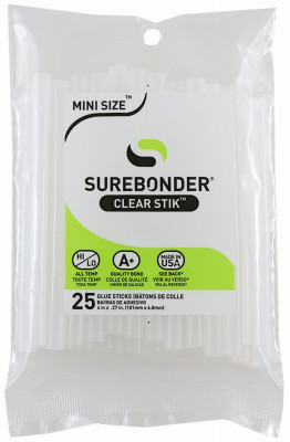 Surebonder All-Purpose Stik Mini Glue Sticks 25/Pkg-.28"X4" - DT-25 - 018239500253