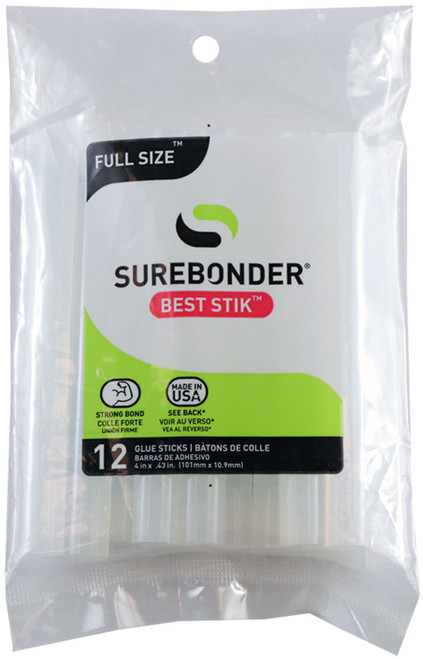 Surebonder High-Temp Best Stik Glue Sticks 12/Pkg-7/16"X4" - BS-12 - 018239320639