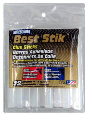 Surebonder High-Temp Best Stik Glue Sticks 12/Pkg-7/16"X4" - BS-12 - 018239320639