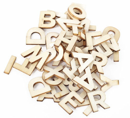 CousinDIY Unfinished Wood Alphabet Blocks 54/Pkg-0.75" - 20022500