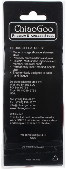 3 Pack - ChiaoGoo Red Lace Stainless Circular Knitting Needles 24"-Size 7/4.5mm - 7024-7 3 Pack - ChiaoGoo Red Lace Stainless Circular Knitting Needles 24"-Size 7/4.5mm - 7024-7