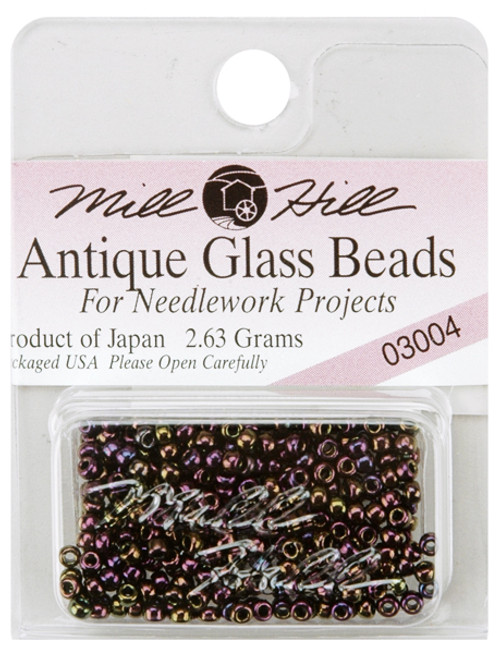 3 Pack Mill Hill Antique Glass Seed Beads 2.5mm 2.63g-Eggplant AGBD-03004 - 098063030041