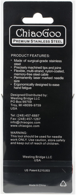 3 Pack - ChiaoGoo Red Lace Stainless Circular Knitting Needles 16"-Size 3/3.25mm - 7016-3 3 Pack - ChiaoGoo Red Lace Stainless Circular Knitting Needles 16"-Size 3/3.25mm - 7016-3