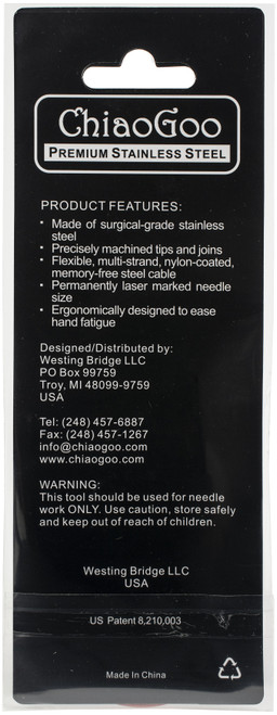 3 Pack - ChiaoGoo Red Circular Knitting Needles 9"-Size 6/4mm - 6009-6 3 Pack - ChiaoGoo Red Circular Knitting Needles 9"-Size 6/4mm - 6009-6