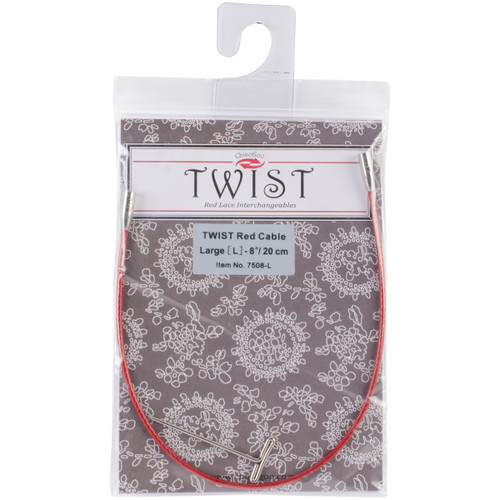 3 Pack - ChiaoGoo TWIST Red Lace Interchangeable Cables 8"-Large - 7508-L - 0812208028744