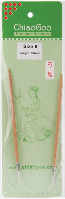 3 Pack - ChiaoGoo Bamboo Circular Knitting Needles 32"-Size 6/4mm - 2032-6 - 0812208023176