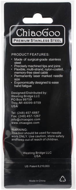 3 Pack - ChiaoGoo Red Lace Stainless Circular Knitting Needles 32"-Size 10/6mm - 7032-10 3 Pack - ChiaoGoo Red Lace Stainless Circular Knitting Needles 32"-Size 10/6mm - 7032-10