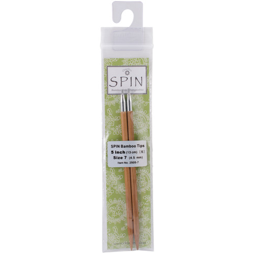 3 Pack - ChiaoGoo SPIN Bamboo Interchangeable Tips 5"-Size 7/4.5mm - 2505-7 - 0812208023848