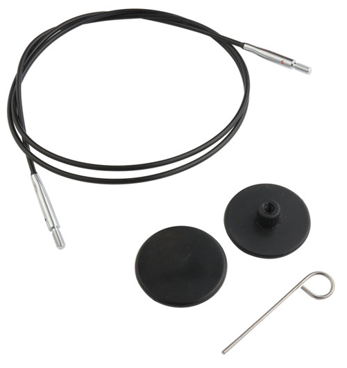 2 Pack KnitPro Nylon Cables W/Connectors 22"-W/Cable Key & 2 End Caps 5A0028GK-1GBMZ - 8907628068899